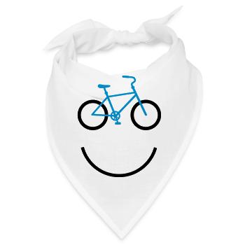 bicycle smiley - Bandana - Weiß - Vorne