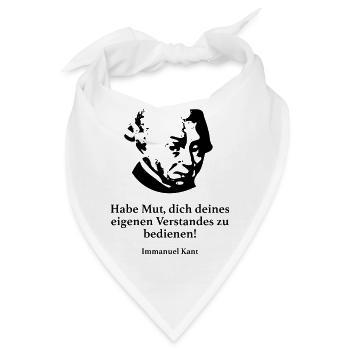 Kant: Habe Mut, dich deines eigenen Verstandes zu - Bandana - Weiß - Vorne
