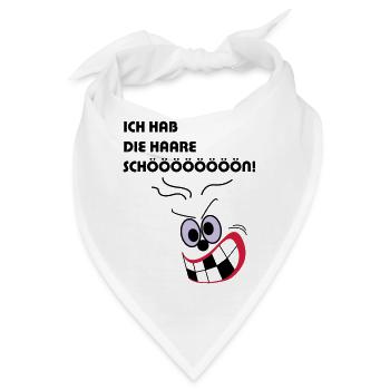 Ich hab die Haare schön - Bandana - Weiß - Vorne