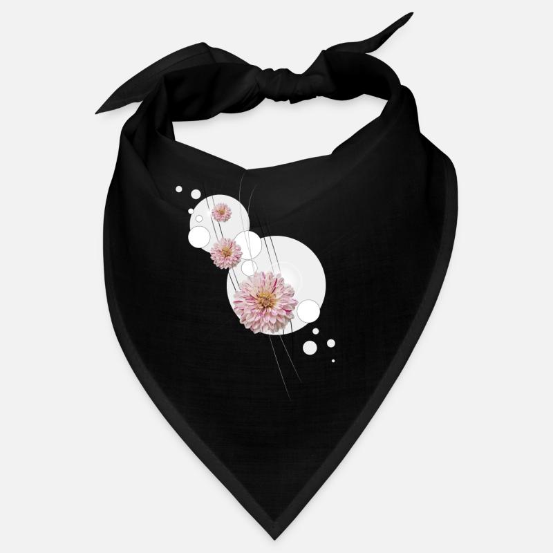 Dahlia fleurit gris Bandana