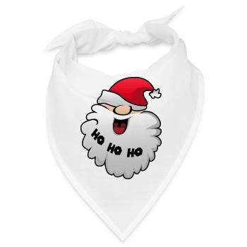 Weihnachtsmann Geschenk Santa Claus Nikolaus Xmas - Bandana - Weiß - Vorne