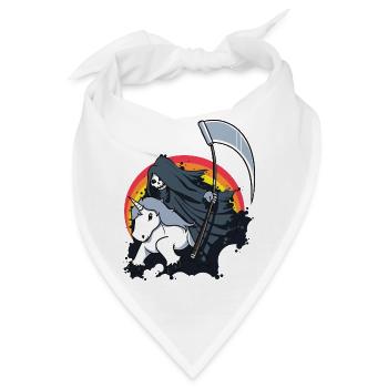 Einhorn Tod der Tod Sense lustig Geschenk - Bandana - Weiß - Vorne