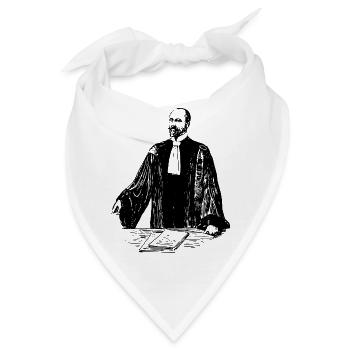 rechtsanwalt anwalt lawyer judge richter law justi - Bandana - Weiß - Vorne