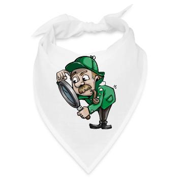 detective detektiv private eye investigator2 - Bandana - Weiß - Vorne