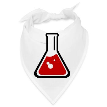 reagenzglas flask tube experiment chemistry chemie - Bandana - Weiß - Vorne