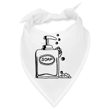 Seife, Soap, Seifenspender - Bandana - Weiß - Vorne