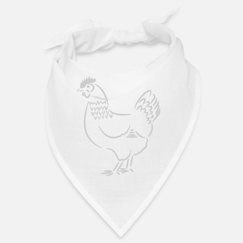 Poulet / poule - Bandana - blanc