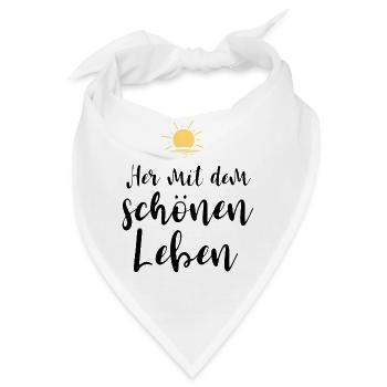 Her mit dem schönen Leben - Bandana - Weiß - Vorne