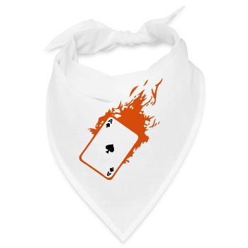Karten-Poker-Karte als Flamm pique2 - Bandana - Weiß - Vorne