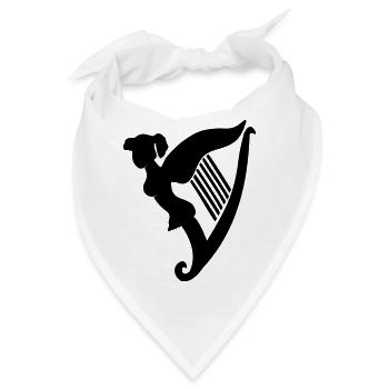 Irish Harpgirl - Bandana - Weiß - Vorne