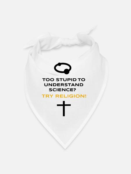 Science vs. Religion - Bandana - Weiß - Vorne
