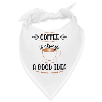 Kupferkaffeetasse im Art Déco-Look - Bandana - Weiß - Vorne