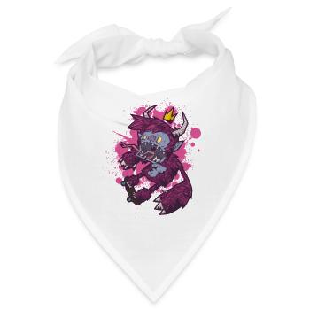Pink Monster - Bandana - Weiß - Vorne