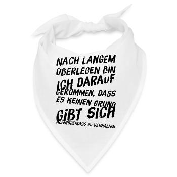 altersgemäß Verhalten - Bandana - Weiß - Vorne
