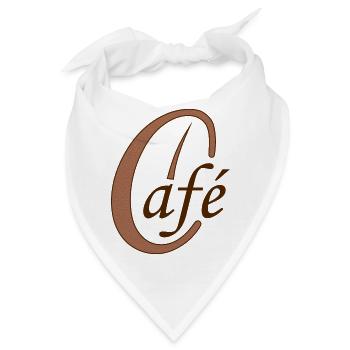 Kaffeebohne Café Kaffee - Bandana - Weiß - Vorne