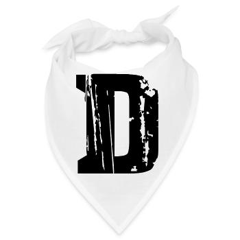 D - Buchstabe - Bandana - Weiß - Vorne