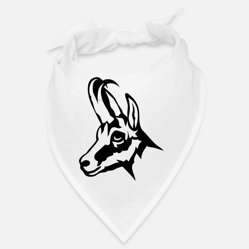 Gämsen wildes Tier 1102 - Bandana - Weiß