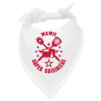Super-Oma-Herd Utensil Logo - Bandana - Weiß - Vorne