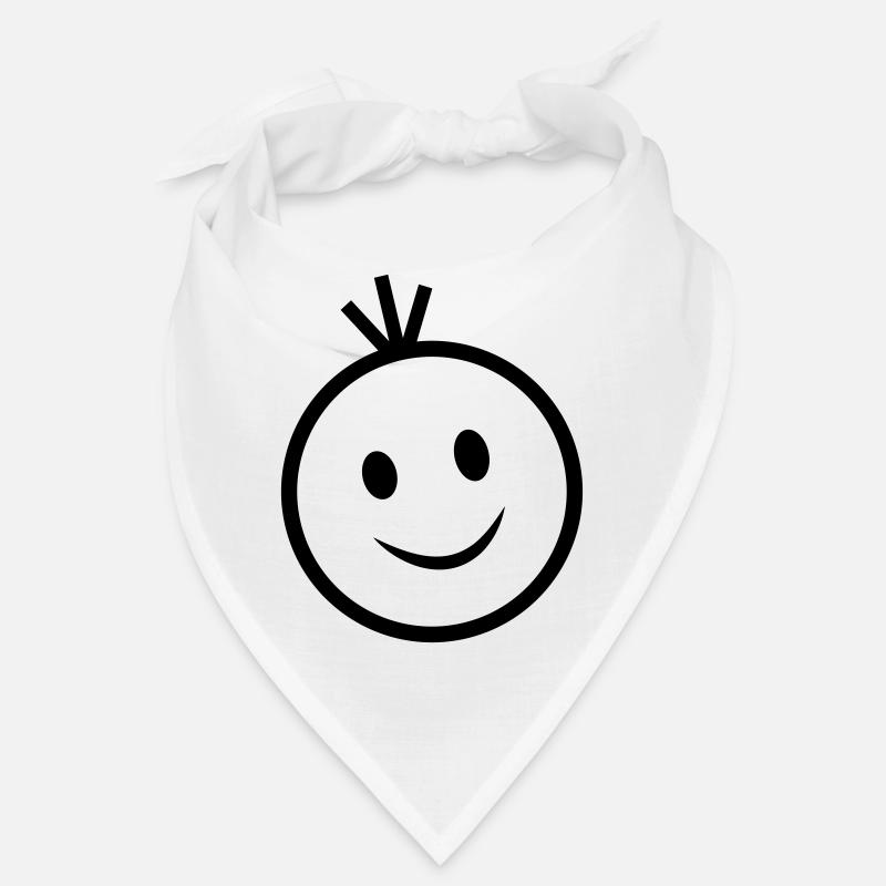 happy face - Bandana - white