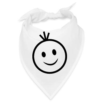 happy face - Bandana - Weiß - Vorne