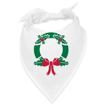 Kranz Weihnachten - Bandana - Weiß - Vorne