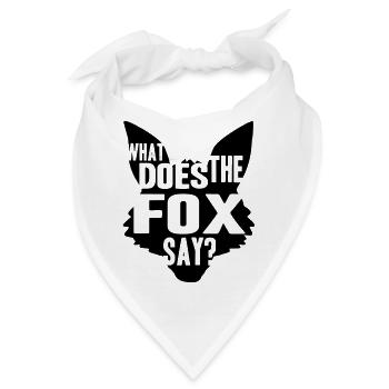 What Does The Fox Say Logo Design - Bandana - Weiß - Vorne