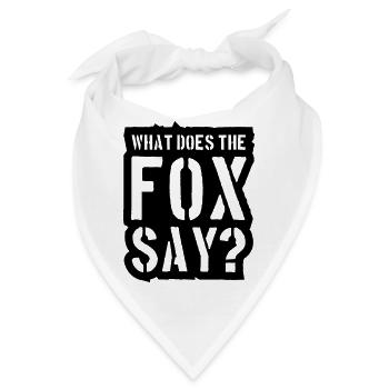 What Does The Fox Say Stamp Logo - Bandana - Weiß - Vorne