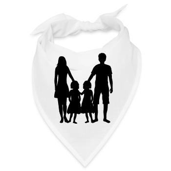 familie zwillinge schwestern mutter mama mom mutte - Bandana - Weiß - Vorne