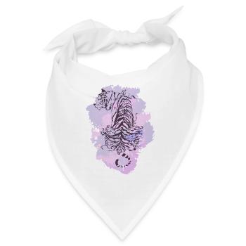 Tiger Lila - Bandana - Weiß - Vorne