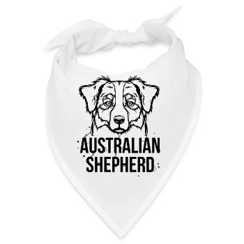 Australian Shepherd - Bandana - Weiß - Vorne