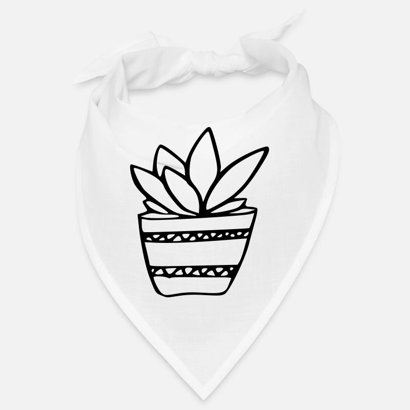 Pflanze - Bandana - Weiß