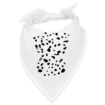 Dalmatiner Flecken - Bandana - Weiß - Vorne