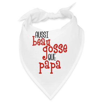 Aussi beau gosse que papa - Bandana - Weiß - Vorne