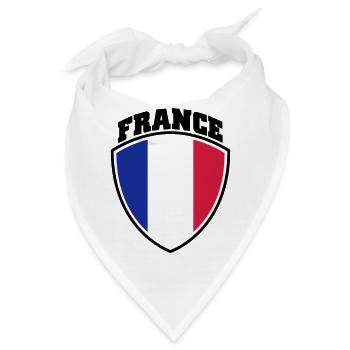 Frankreich - Bandana - Weiß - Vorne