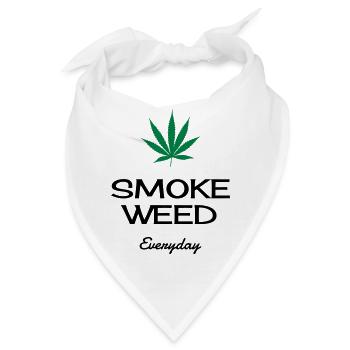Cannabis / Drogen / Haschisch / Alkohol / Weed - Bandana - Weiß - Vorne