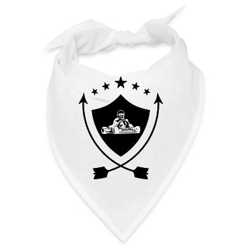 Go-Kart / Karting / Kart / Fahrer - Bandana - Weiß - Vorne