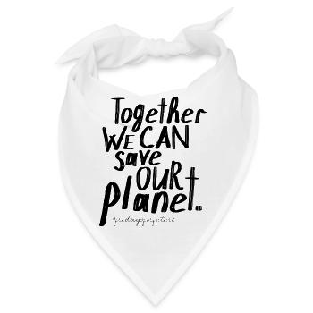 fridays for future | Together save our Planet - Bandana - Weiß - Vorne