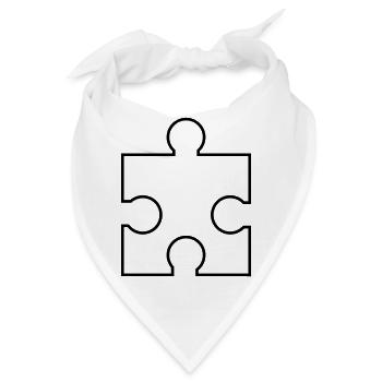 puzzle - Bandana - Weiß - Vorne