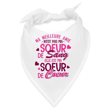 ma meilleure amie est ma soeur de coeur - Bandana - Weiß - Vorne