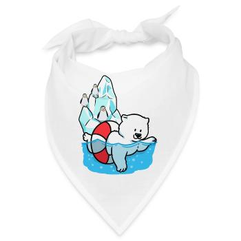 Eisbär Eisbären Arktis Wildtiere Klima Pinguin - Bandana - Weiß - Vorne