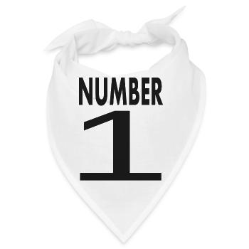 Eins Nummer 1 Zahl 1 - Bandana - Weiß - Vorne