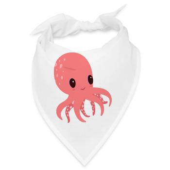 Süßer Oktopus - Bandana - Weiß - Vorne