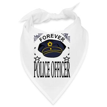 Polizist Polizei - Bandana - Weiß - Vorne