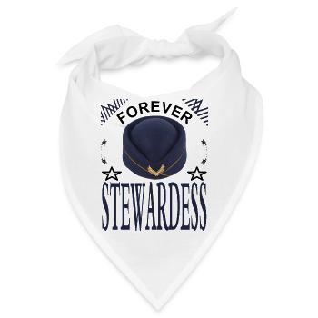 Stewardess für immer Flugbegleiter Flugbegleiterin - Bandana - Weiß - Vorne