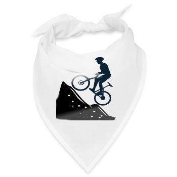Mountainbike Mountainbiken Mountainbiker Fahrrad - Bandana - Weiß - Vorne