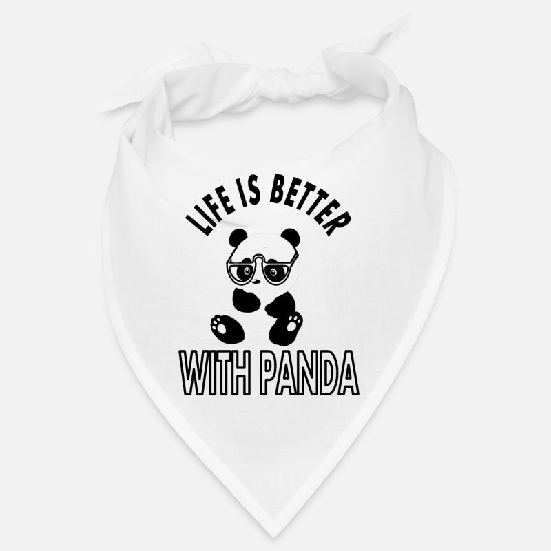 Panda bear panda sayings panda with glasses gift Bandana