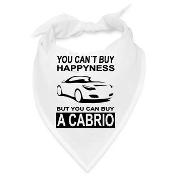 Cabrio fahren Cabriofahrer Sportwagen Geschenk - Bandana - Weiß - Vorne