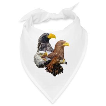 Raubvögel - Bandana - Weiß - Vorne