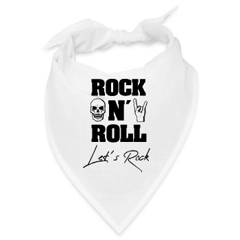 Rock And Roll - Bandana - Weiß - Vorne