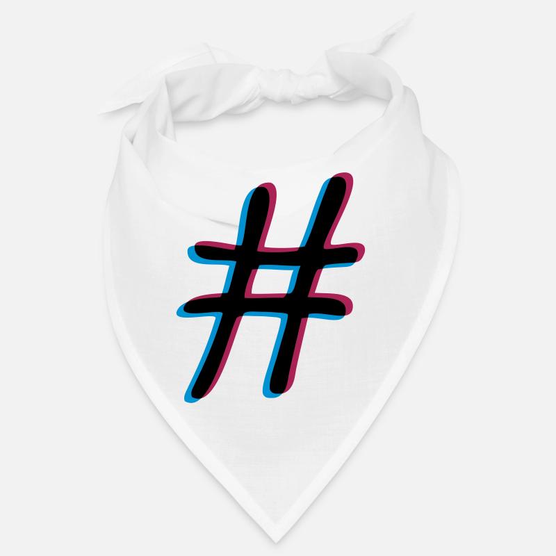 3D Effekt Hashtag Bandana
